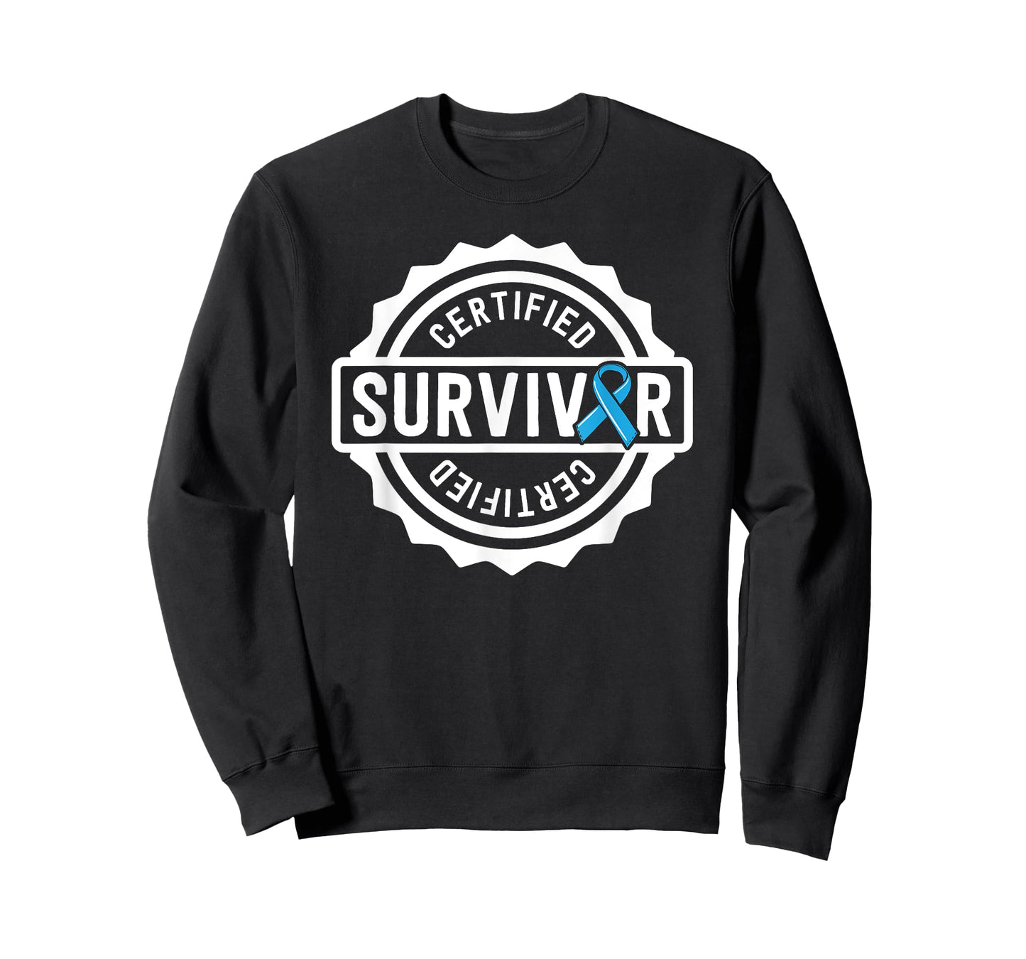 Prostate Cancer Survivor Gift For Men Blue Ribbon Awareness T-Shirt