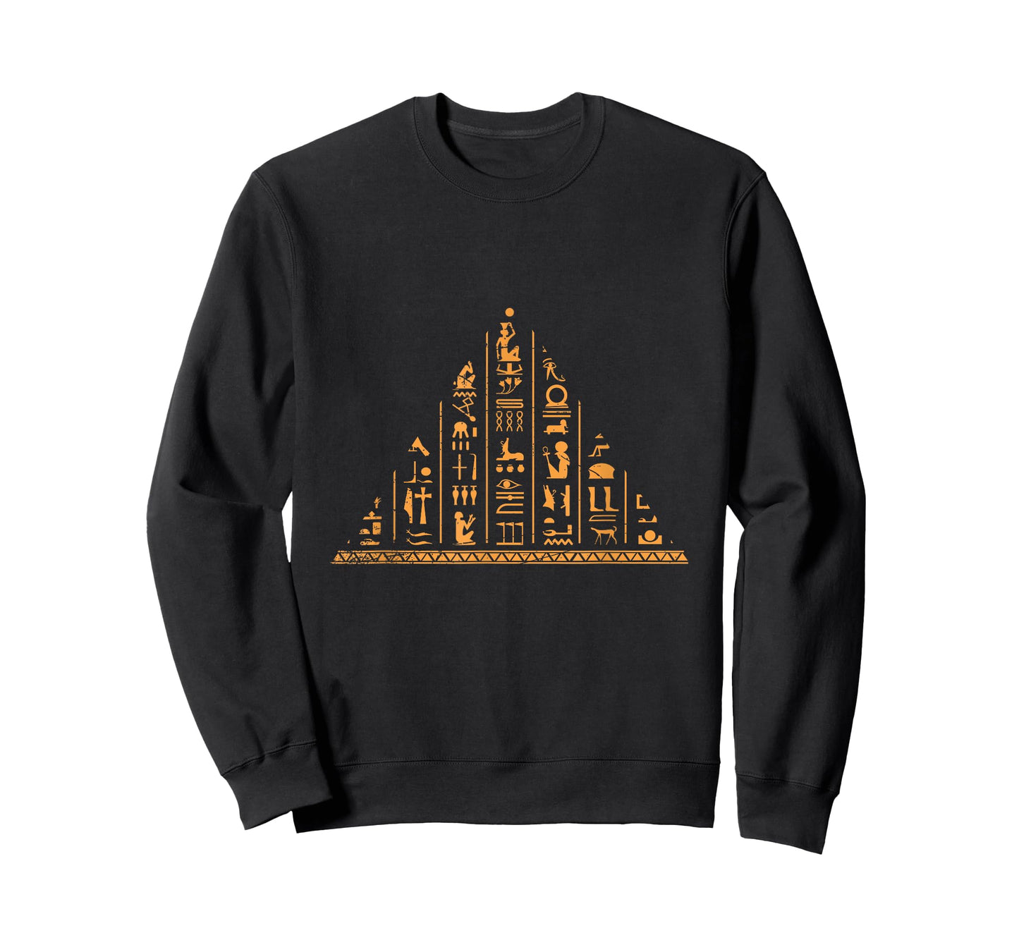 Africa Cairo Tees Egypt Flag Gifts Hieroglyph Egypt T-Shirt Black Unisex-Adults Cotton, Polyester Short Sleeve Crew Neck Classic Fit T-Shirt Small