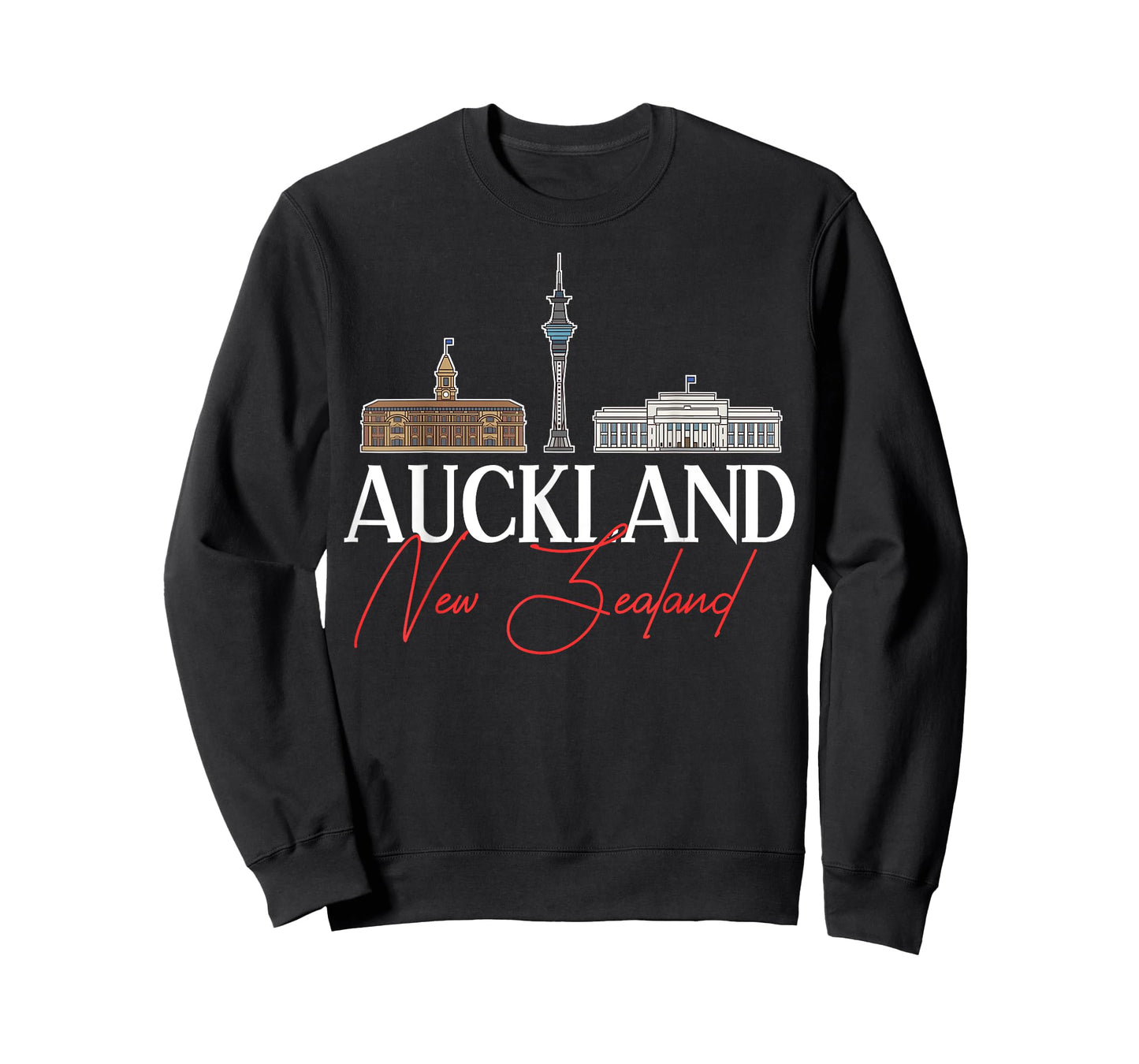 Auckland New Zealand City Skyline Map Travel T-Shirt