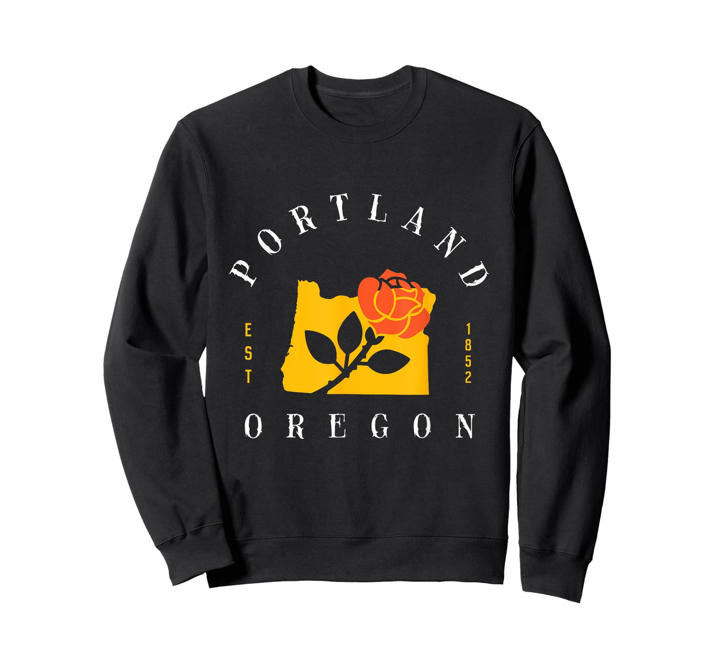 Portland City of Roses Oregon State Map Vintage Retro T-Shirt