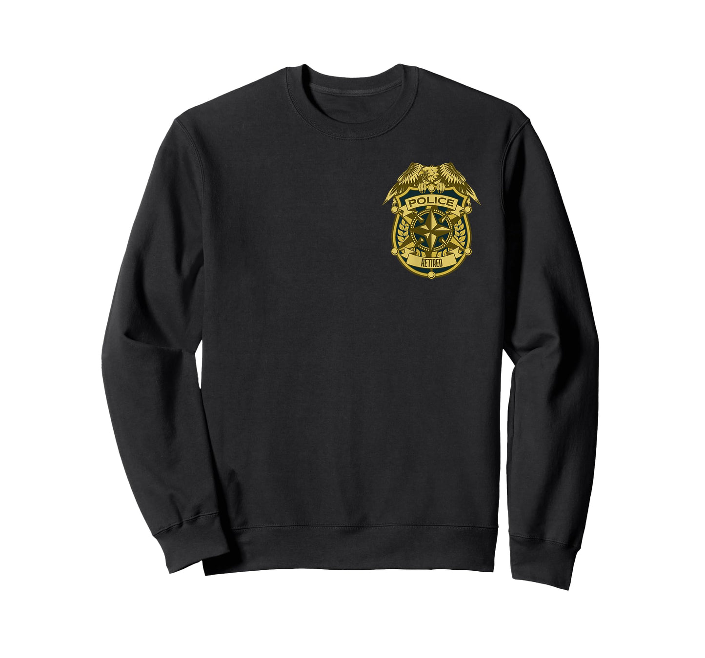 Retired Police Officer Badge Pocket T-Shirt