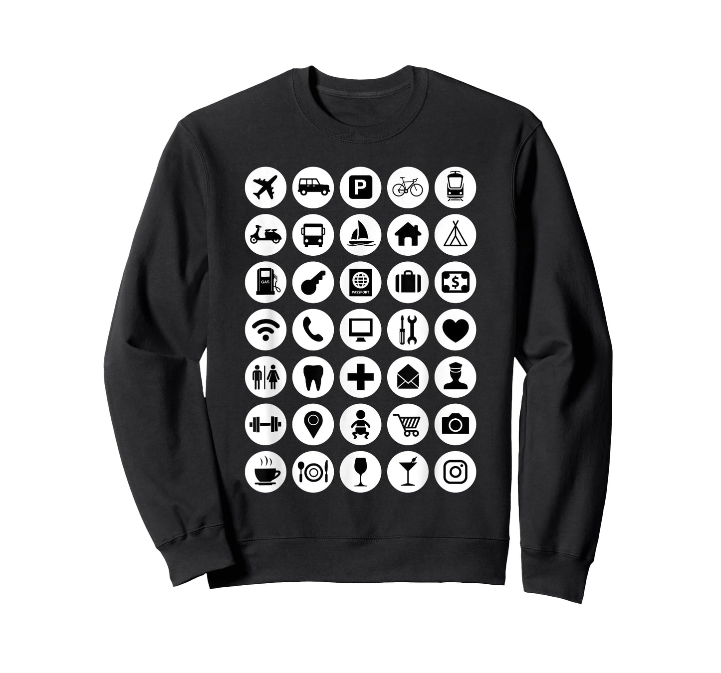 Travel Hack International Icons Backpacker Fan Tourist Help T-Shirt