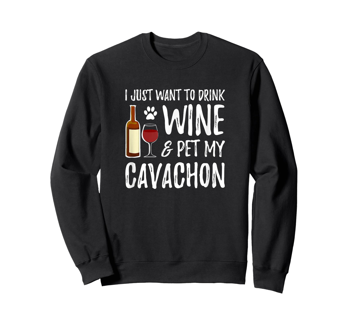 Cavachon Dog Lover Wine T-Shirt Funny Dog Mom Gift T-Shirt for Men Women