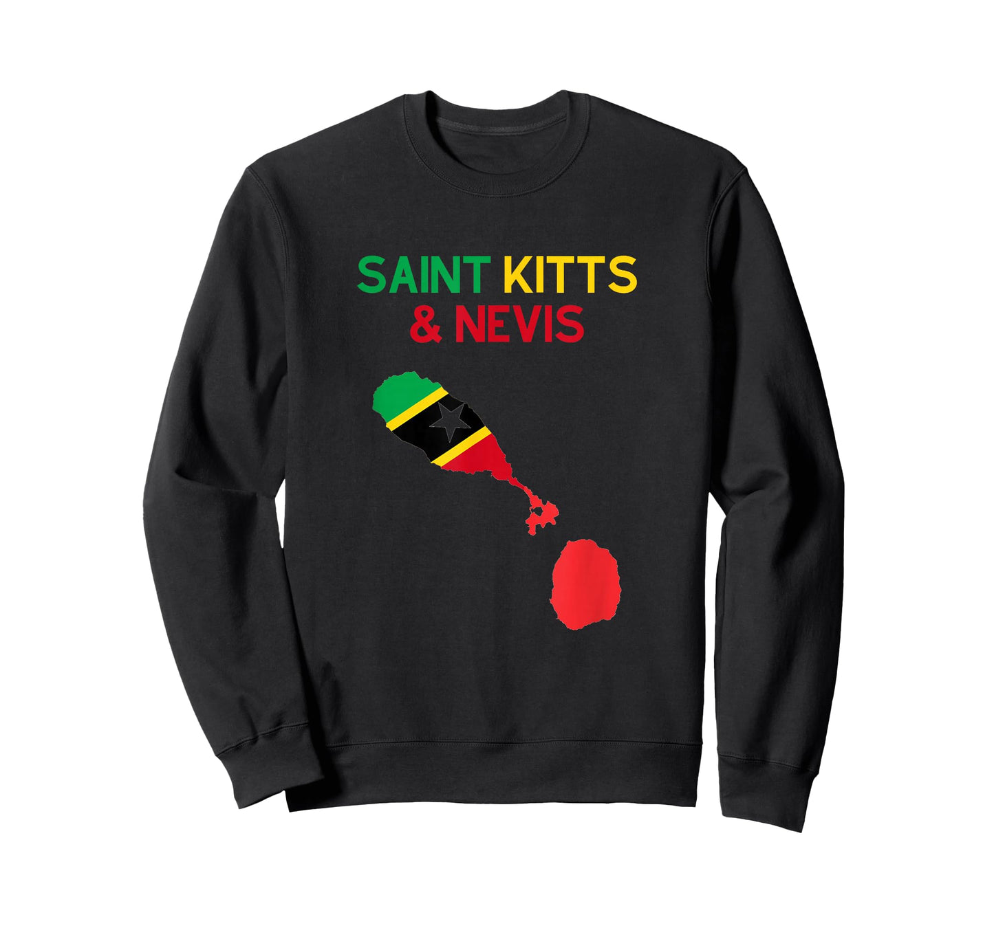 SAINT KITTS & NEVIS FLAG AND MAP T-Shirt