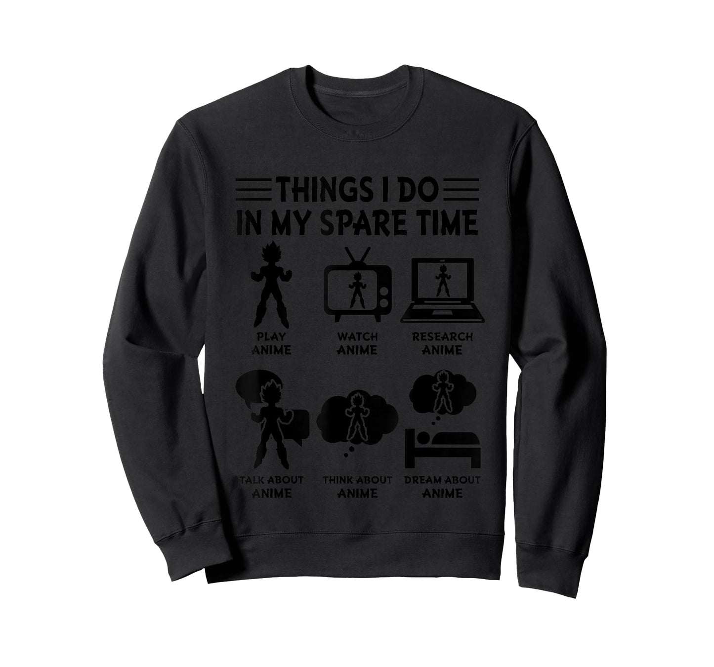 Things I Do in My Spare Time Play Watch Research Anime Merch T-Shirt