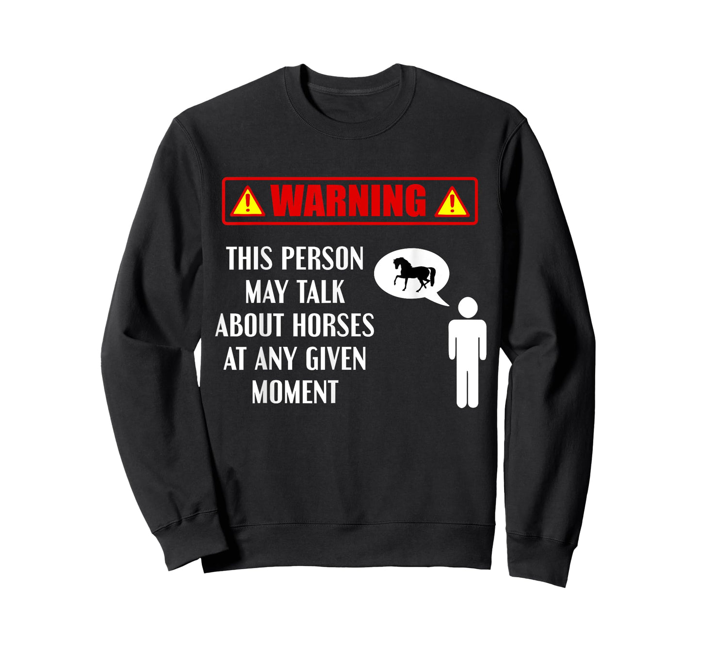 Warning This Person May Talk About Horses Funny Horse Lover T-Shirt