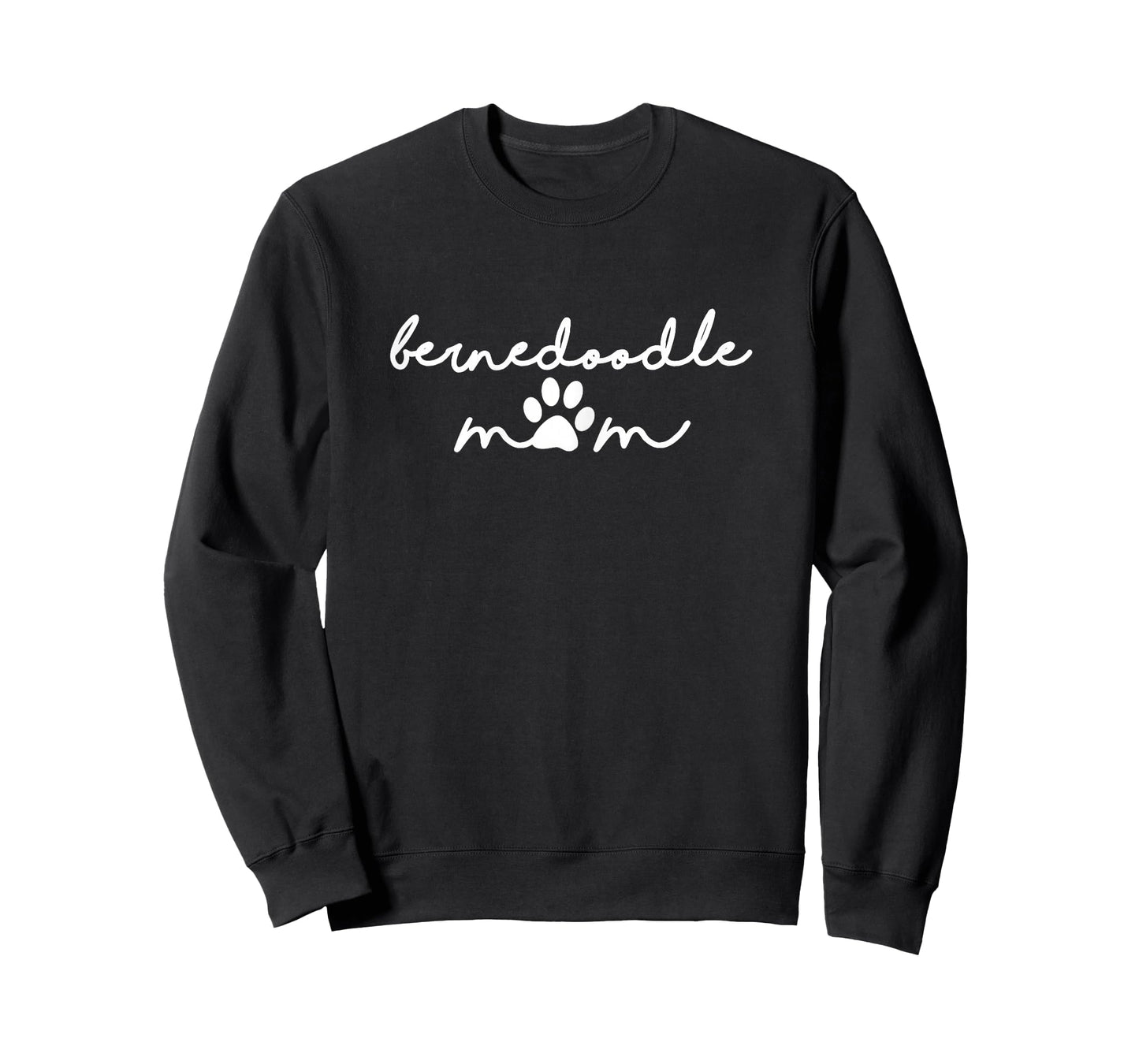 Bernedoodle Mom with Dog Pawprint for Human Fur Mama T-Shirt