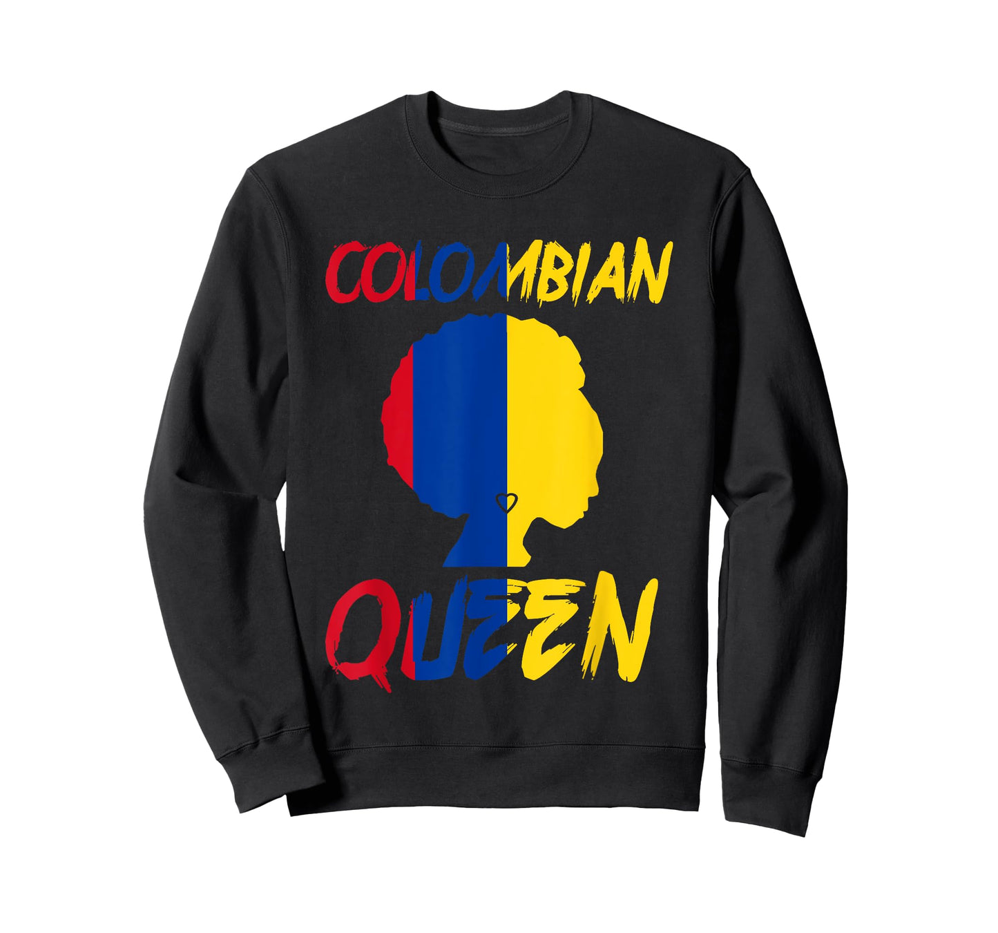 Colombian Queen Colombia Flag Afro Pride Proud Culture Home T-Shirt