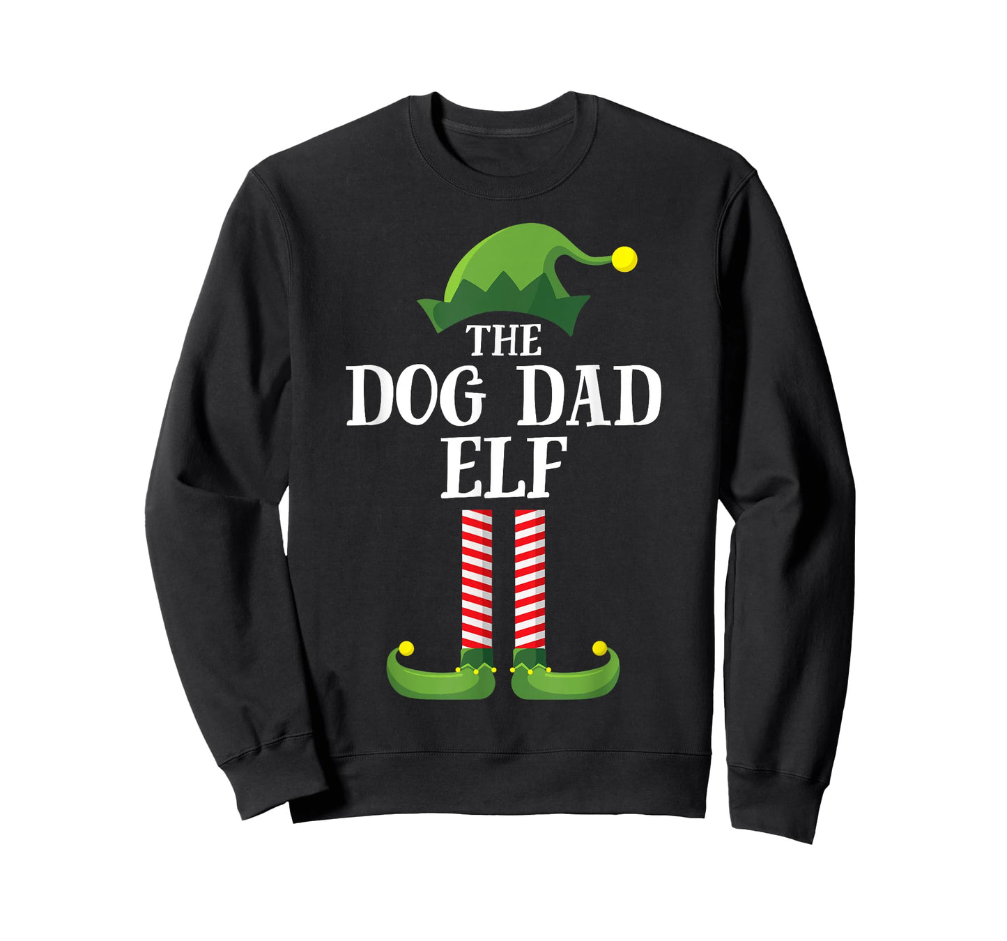 Dog Dad Elf Matching Family Group Christmas Party Pyjamas T-Shirt for Men Women Girls Kids