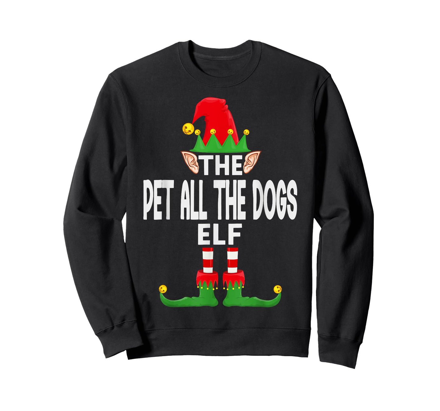 The Pet All The Dogs Elf Family Christmas Pajama Party T-Shirt