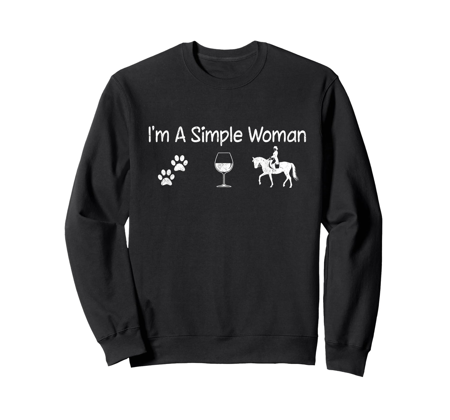 I'm A Simple Woman Wine Dog Horse Tee For Mom Mother's Day T-Shirt