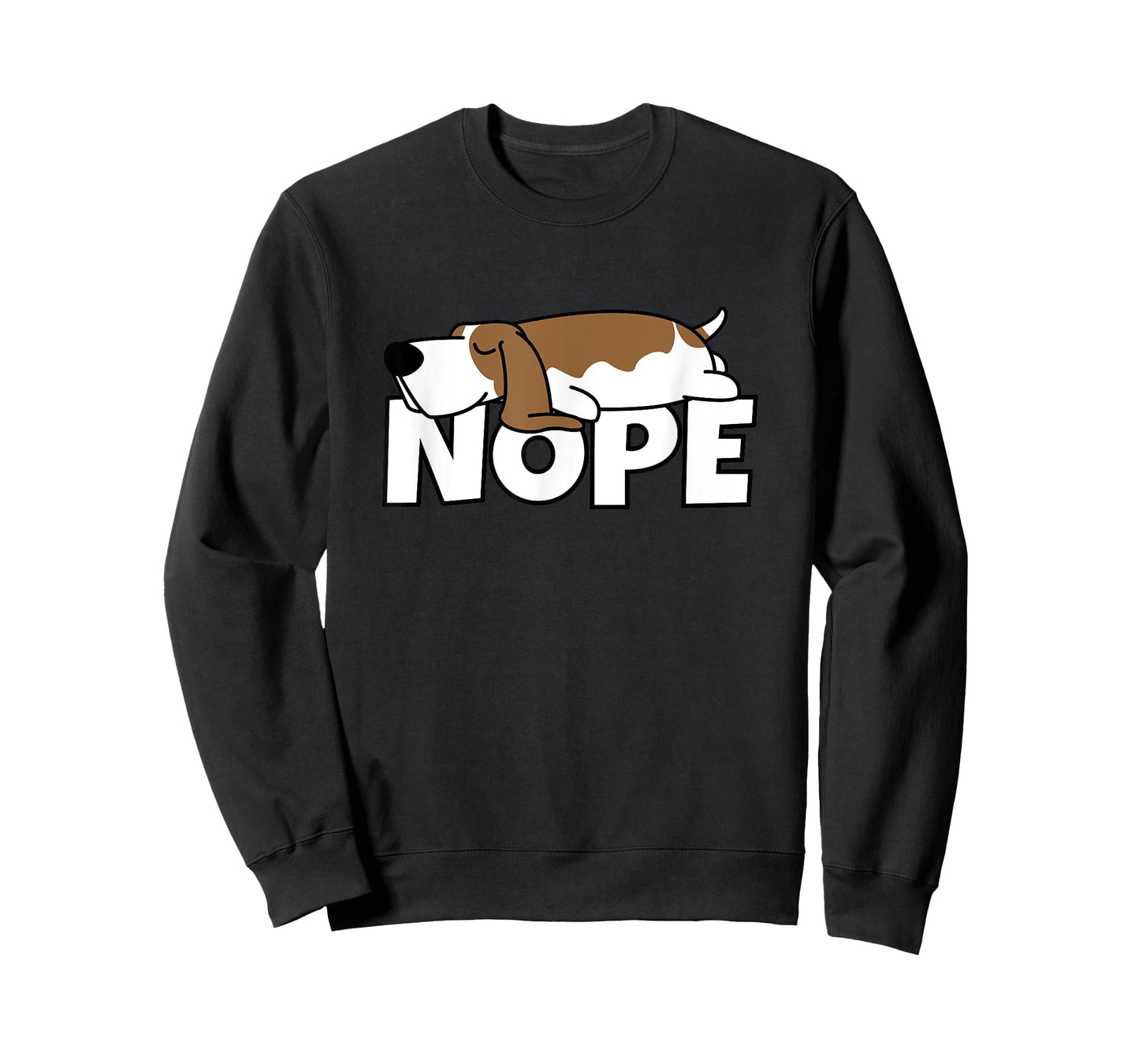 Nope Lazy Dog Basset Hound T-Shirt
