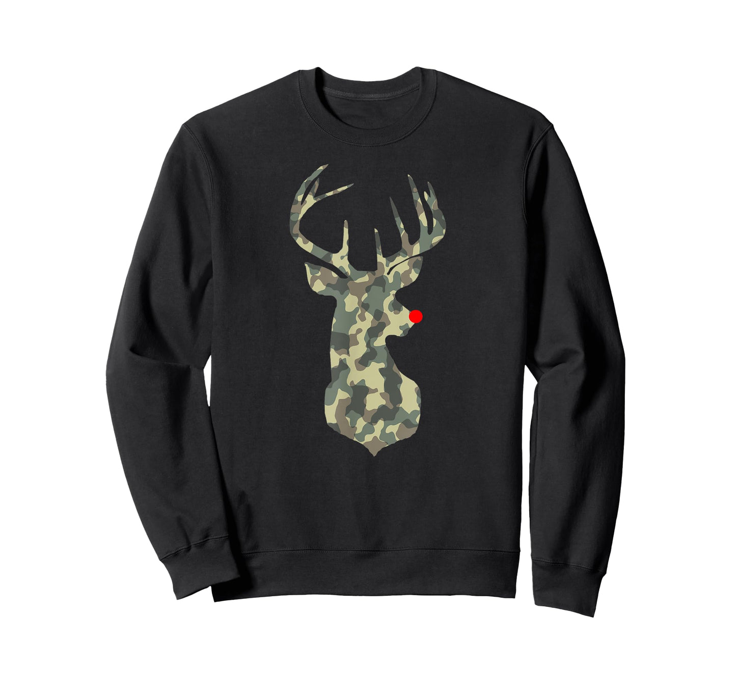 Christmas Holiday Rudolf Reindeer Red Nose camo hunting T-Shirt
