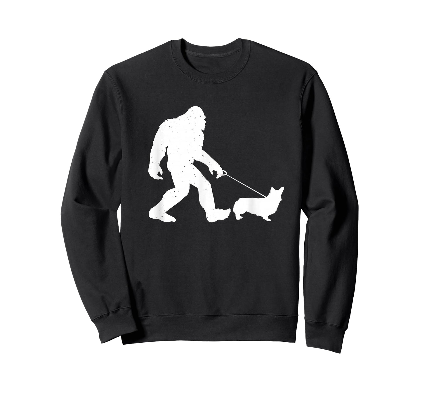 Bigfoot Walking Corgi Dog Funny Gift T-Shirt Small