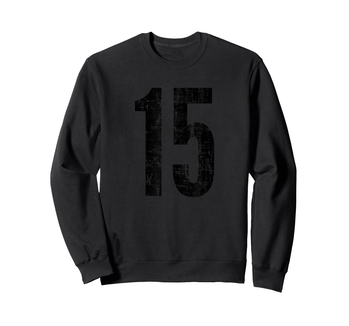 Number 15 Distressed Vintage Sport Team Practice Training T-Shirt