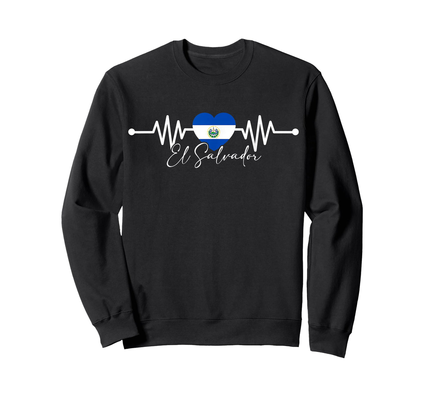 El Salvador Heritage Roots Heartbeat El Salvadoran Flag T-Shirt