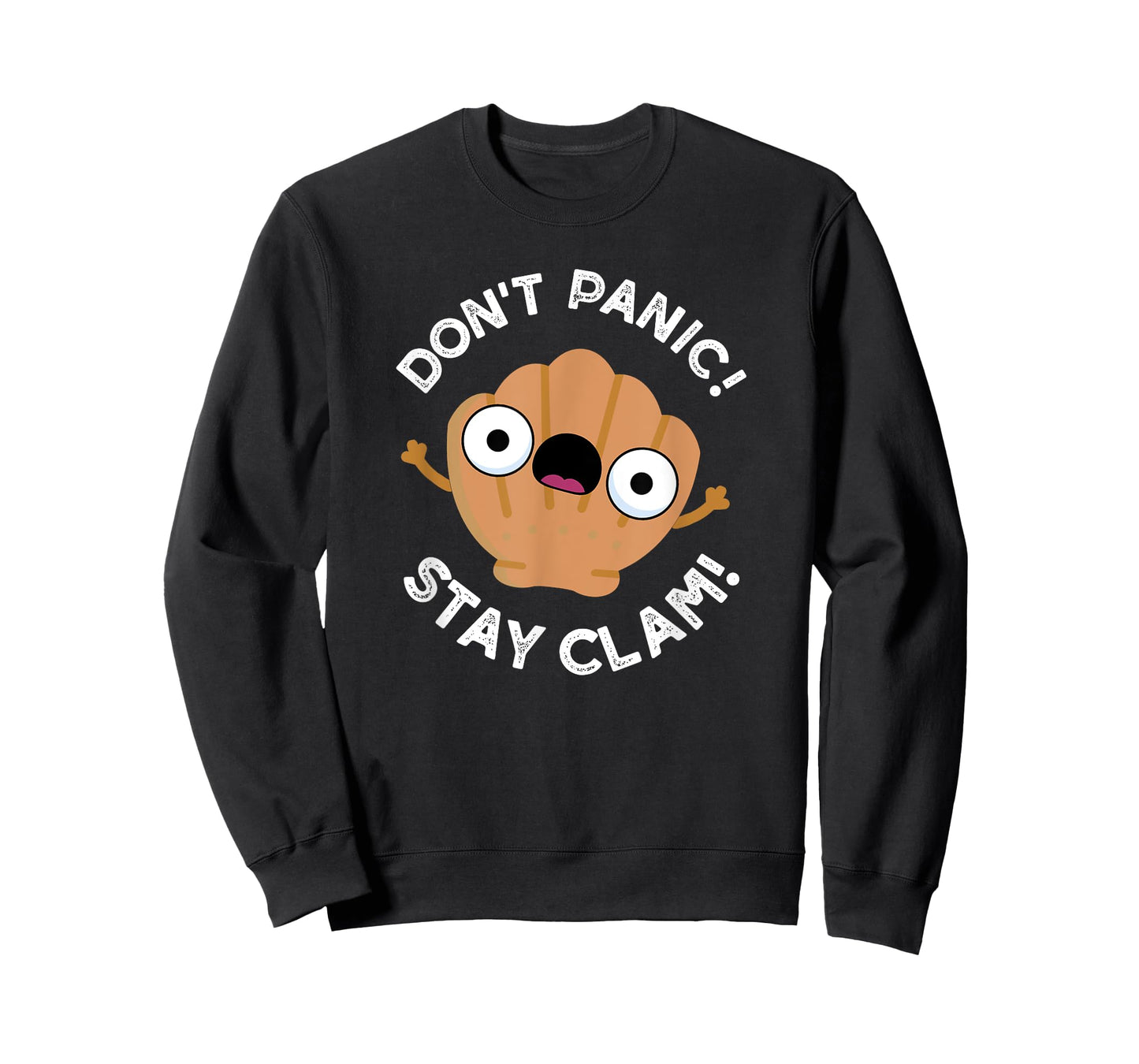 Don't Panic Stay Clam Funny Clam Pun T-Shirt