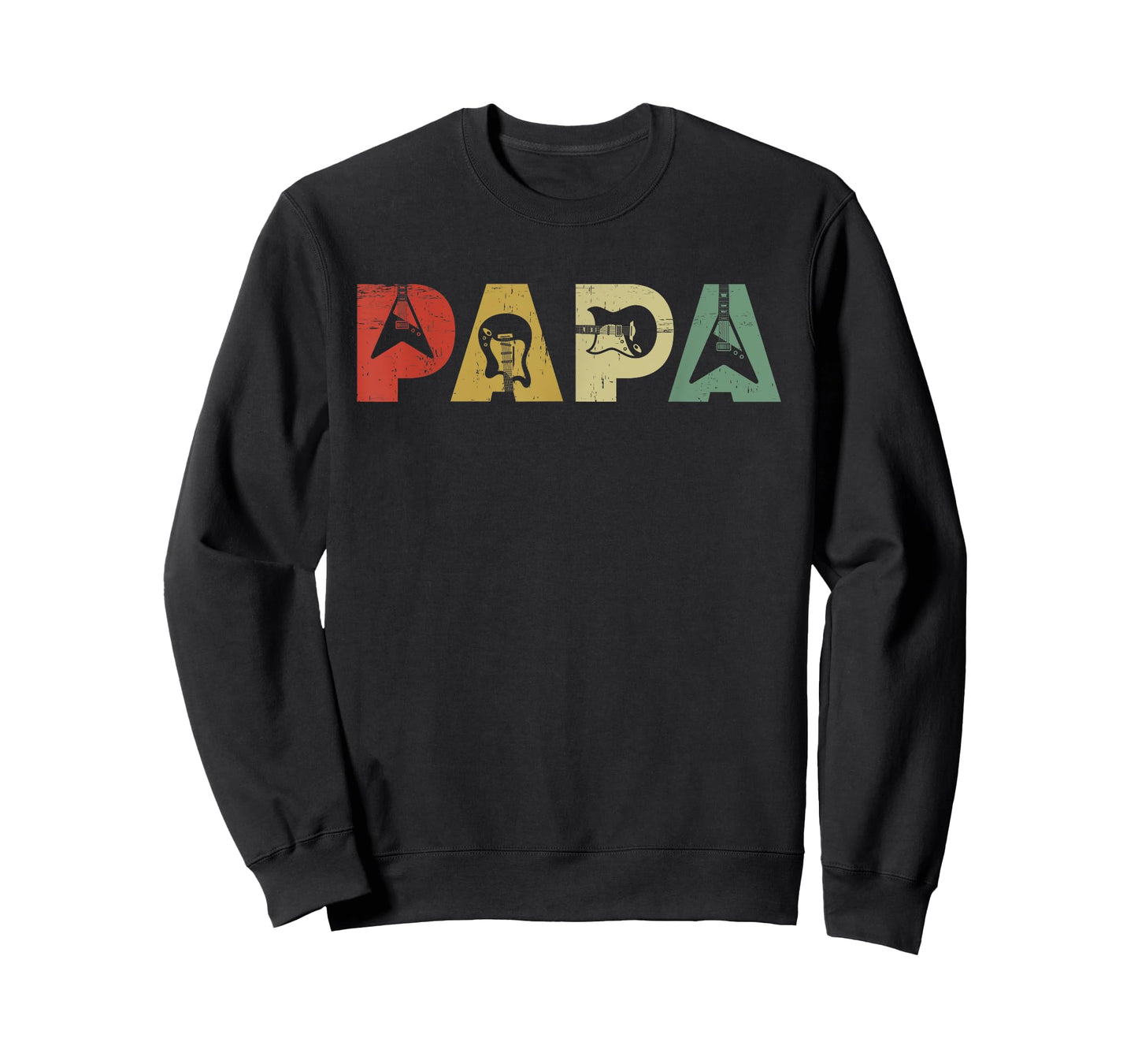 Vintage Guitar Men Music Papa Guitarist Father's Day T-Shirt