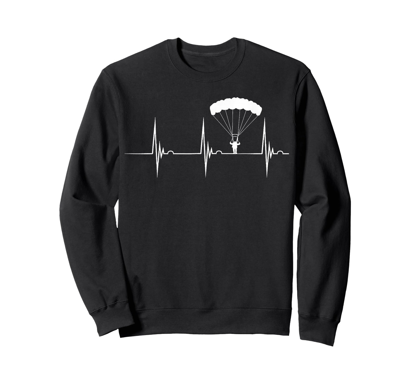 Skydiving Heartbeat Skydiver Skydive EKG Pulse Jump T-Shirt