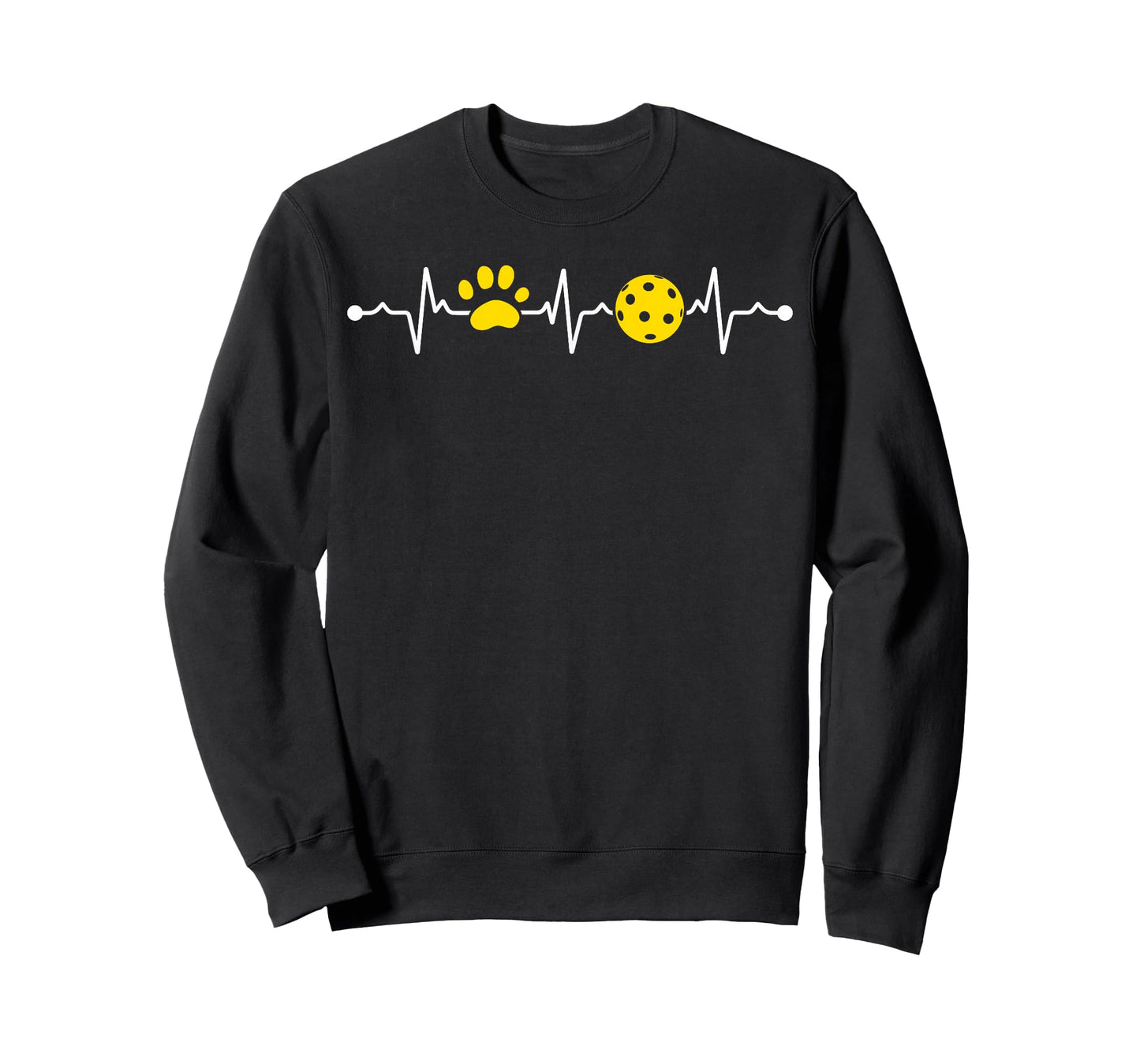 Funny Pickleball Player Heartbeat Dog Paw Heartbeat T-Shirt