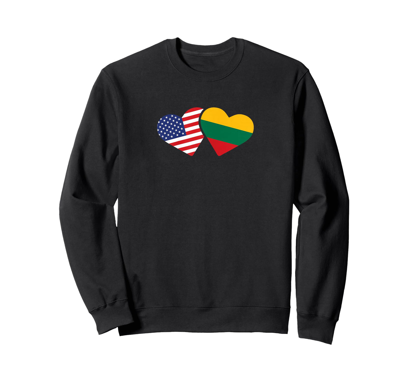 Lithuania USA Flag T Shirt Heart Lithuanian Americans Love T-Shirt