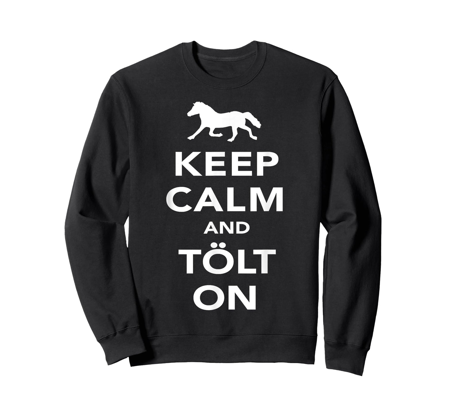 Stay calm and continue to oil Iceland-Horses Rider Icelandic T-Shirt