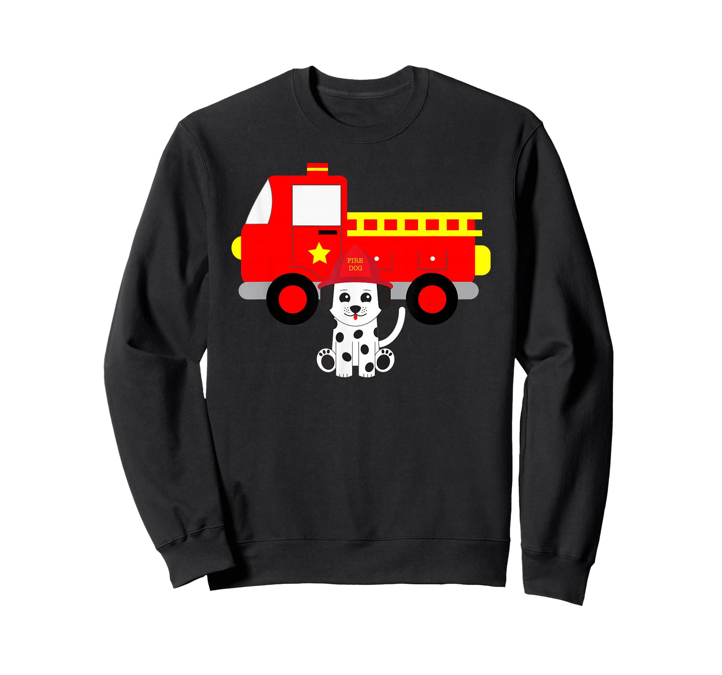 Firetruck and Dalmatian Firefighter Fire T-Shirt