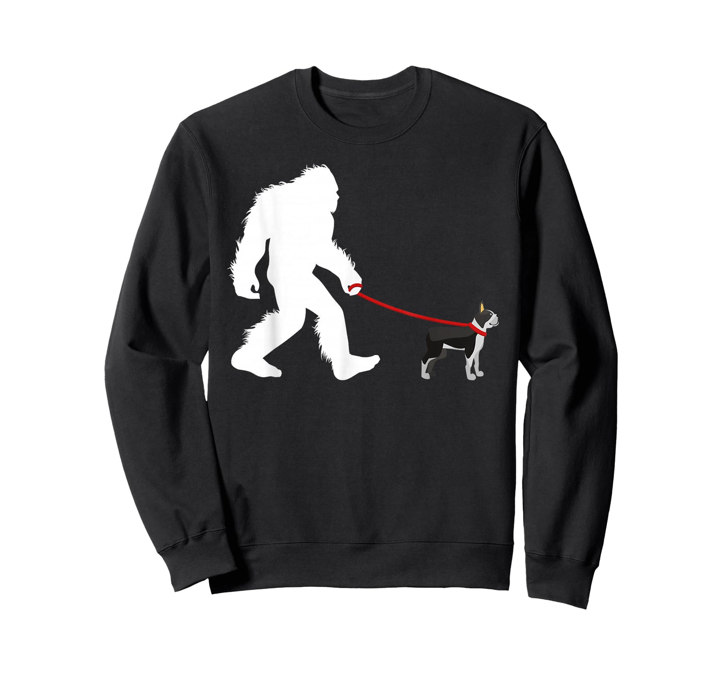 Bigfoot Walking Boston Terrier Shirt, Dog Walker Tee Gift T-Shirt