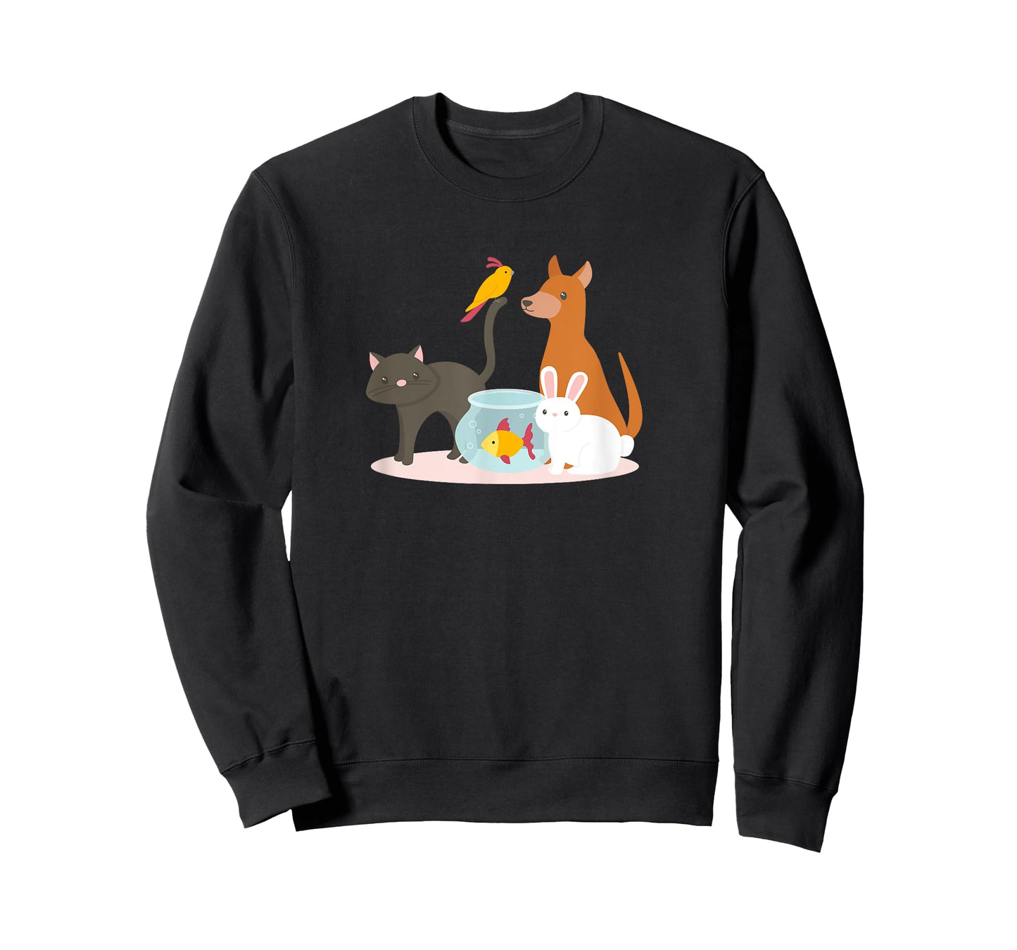 Easter Menagerie Bunny Dog Cat Bird Fish Celebrate Together T-Shirt