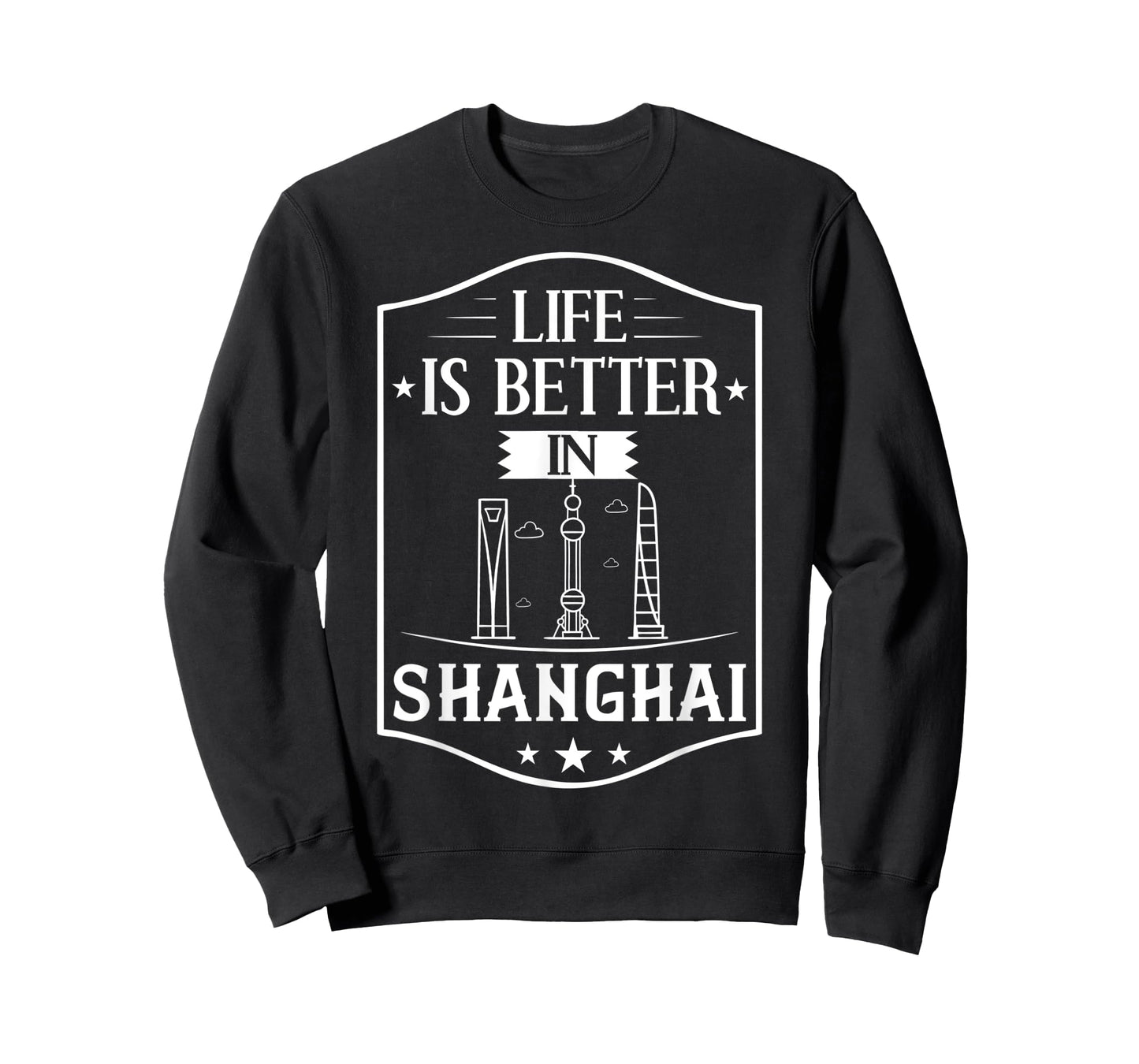 Shanghai China City Skyline Map Travel T-Shirt