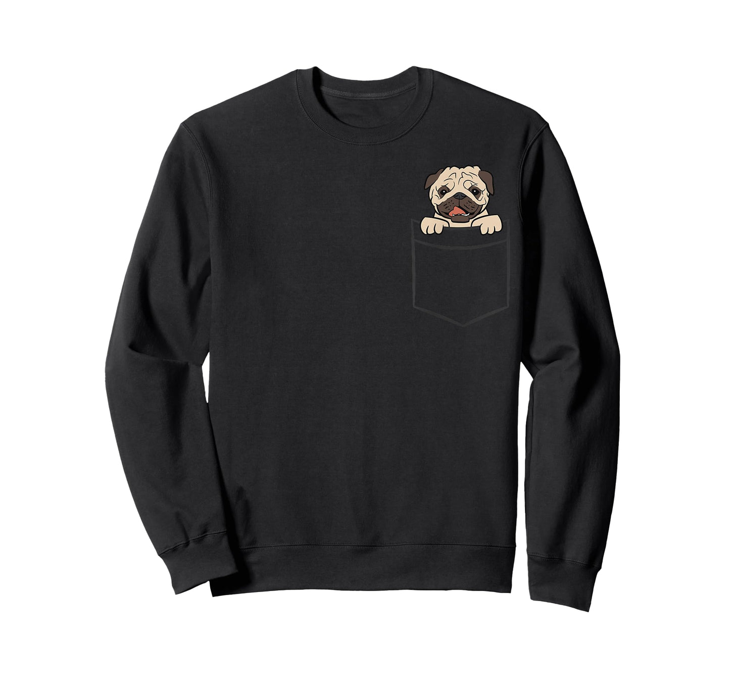 Pug Dog In Pocket Cute Pocket Pug T-Shirt