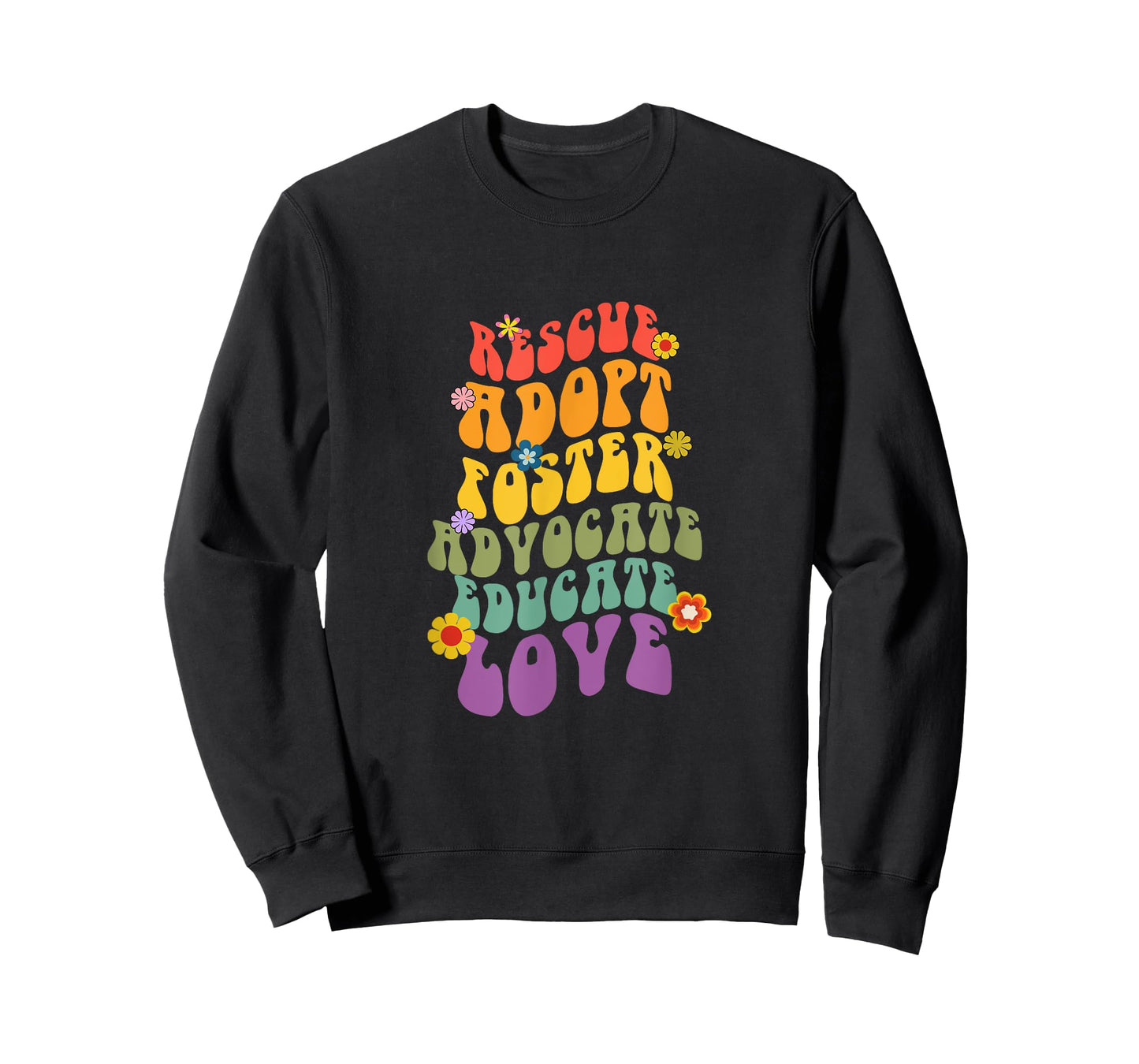 Rescue Adopt Foster Advocate Groovy Dog Mom Rescue Adoption T-Shirt for Men Women