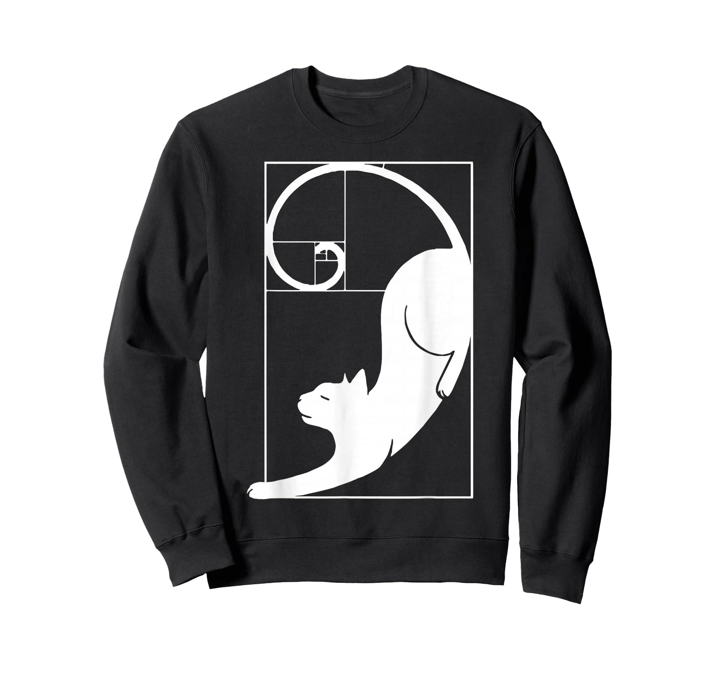 Cat Fibonacci Spiral Sacred Geometry Ratio Mathematicians T-Shirt
