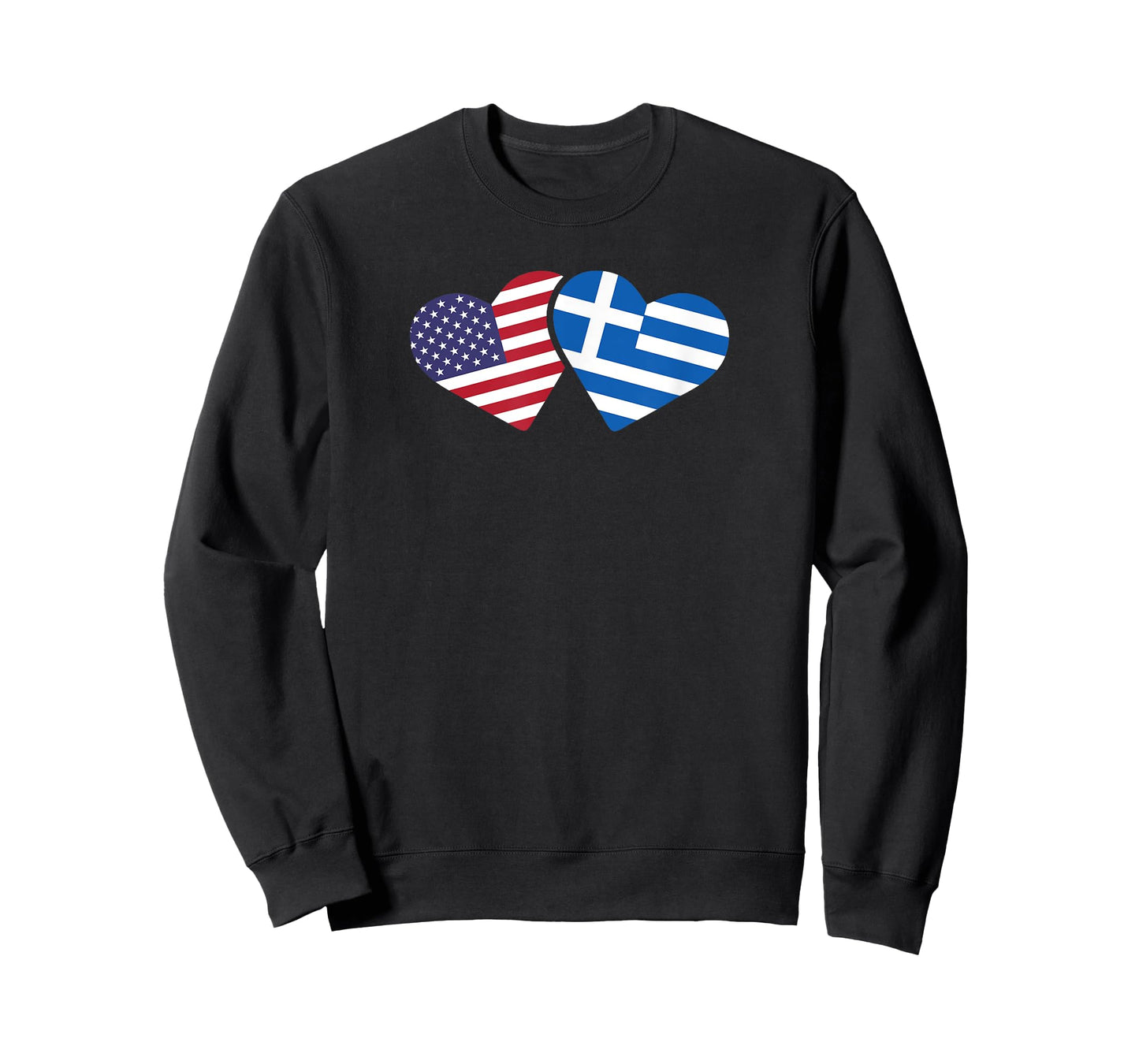 Greece USA Flag T Shirt Heart Greek American Love T-Shirt for Kids Men