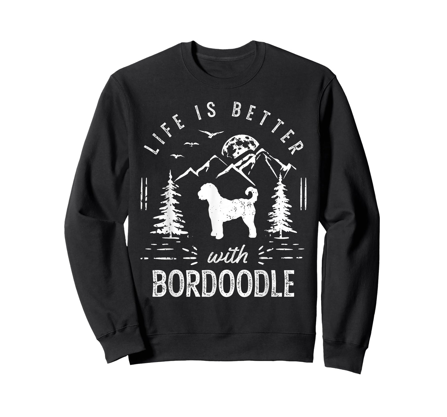Bordoodle Life Better Mom Dad Dog T-Shirt