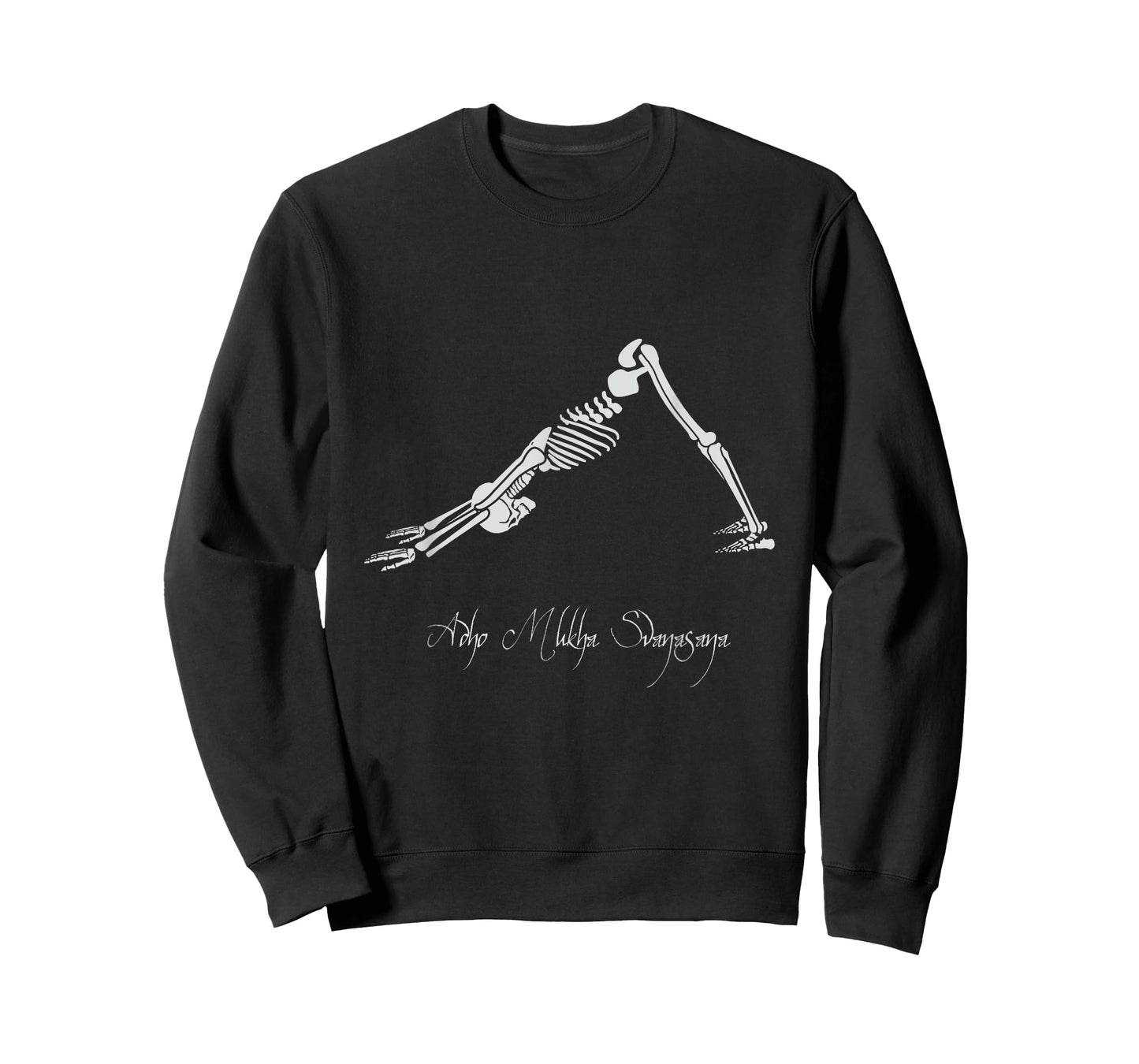 Human Skeleton Make Yoga Downward Facing Dog Pose Svanasana T-Shirt