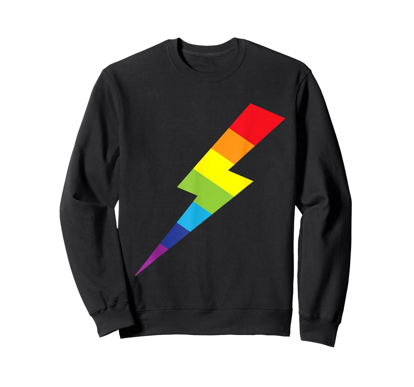 Awesome Rainbow Lightning Bolt Print T-Shirt