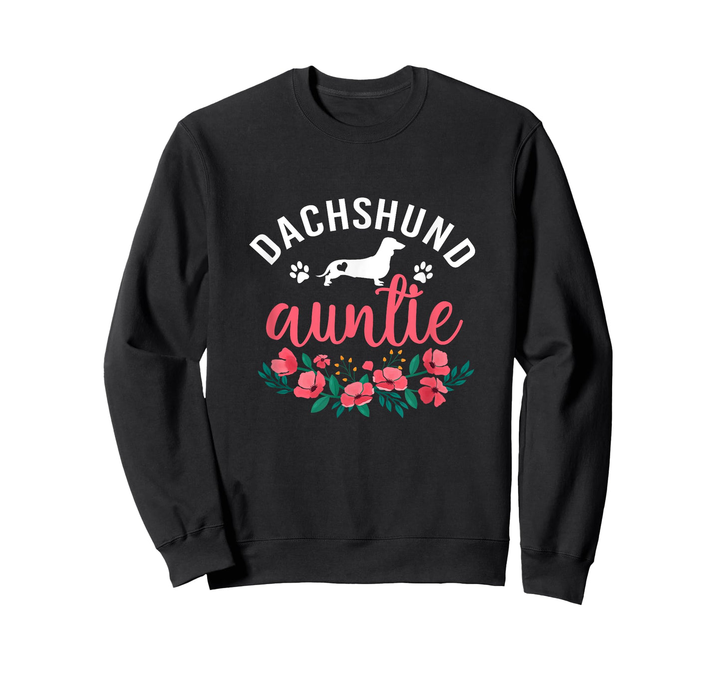 Dachshund Auntie Dog Gifts Women Aunt Dog Lover Christmas T-Shirt