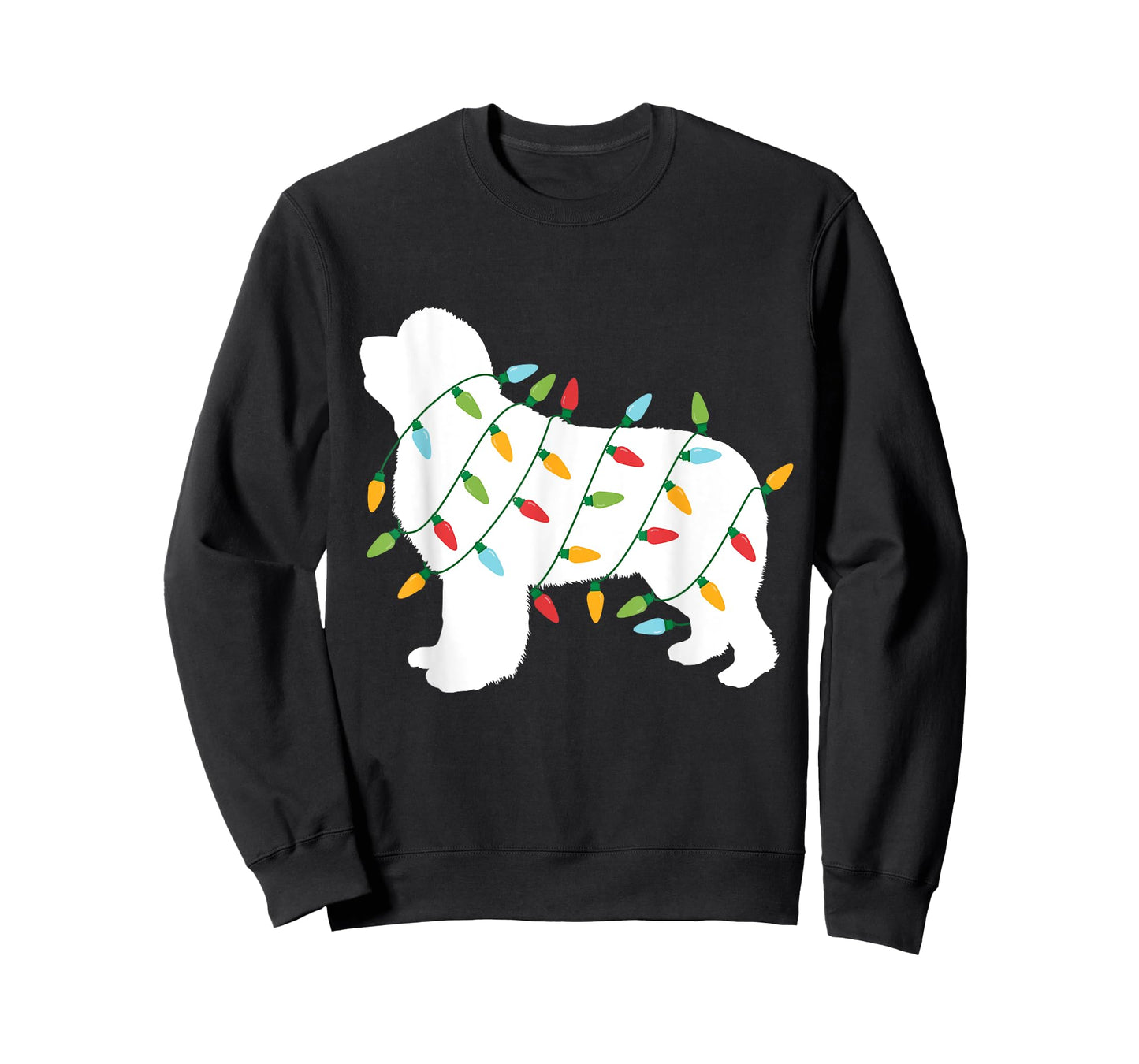 Christmas Lights Newfoundland T Shirt Gifts for Dog Lovers