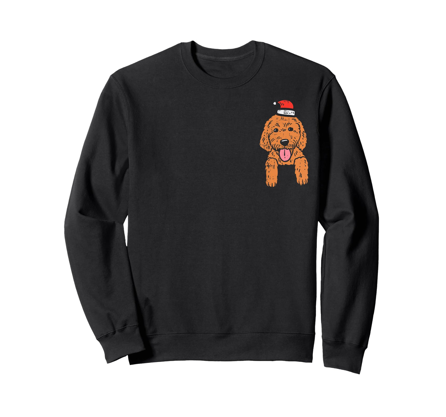 Pocket Goldendoodle Santa Hat Christmas Animal Pet Dog PJ T-Shirt