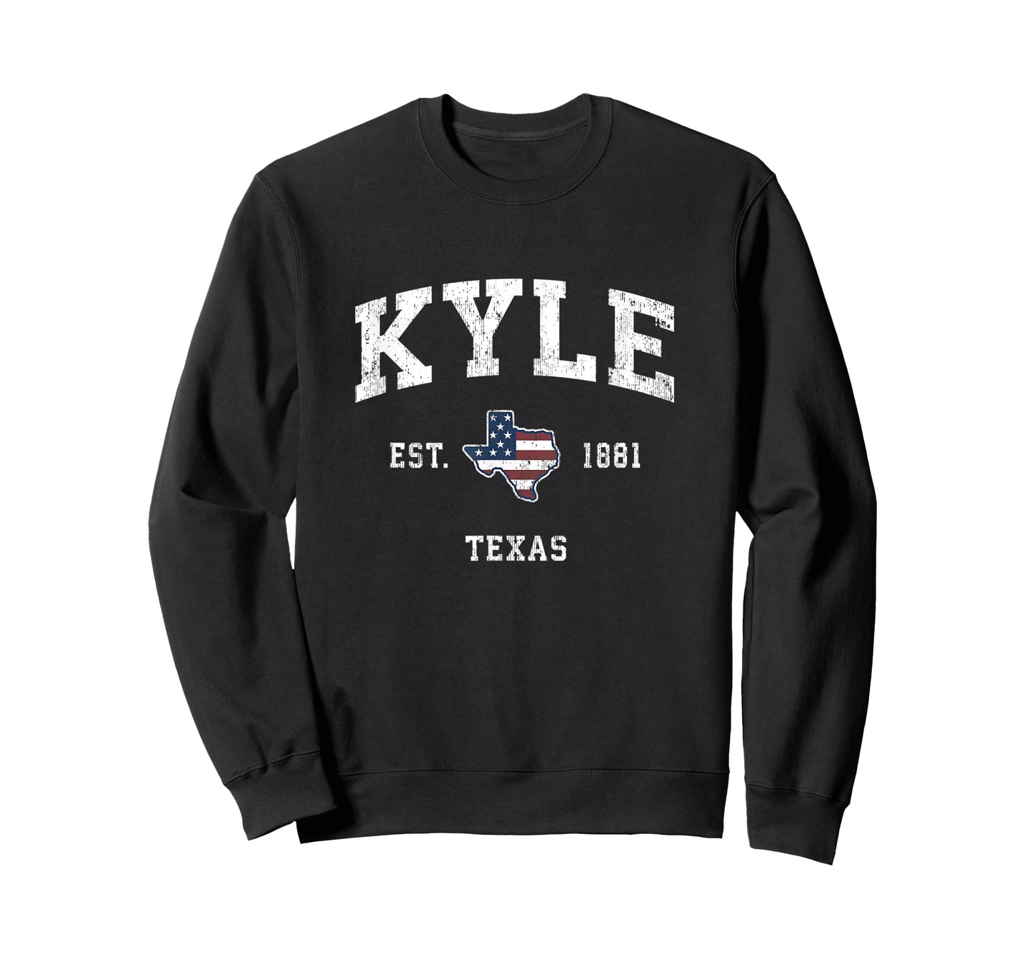 Kyle Texas TX Vintage American Flag Sports Design T-Shirt for Women Kids Men