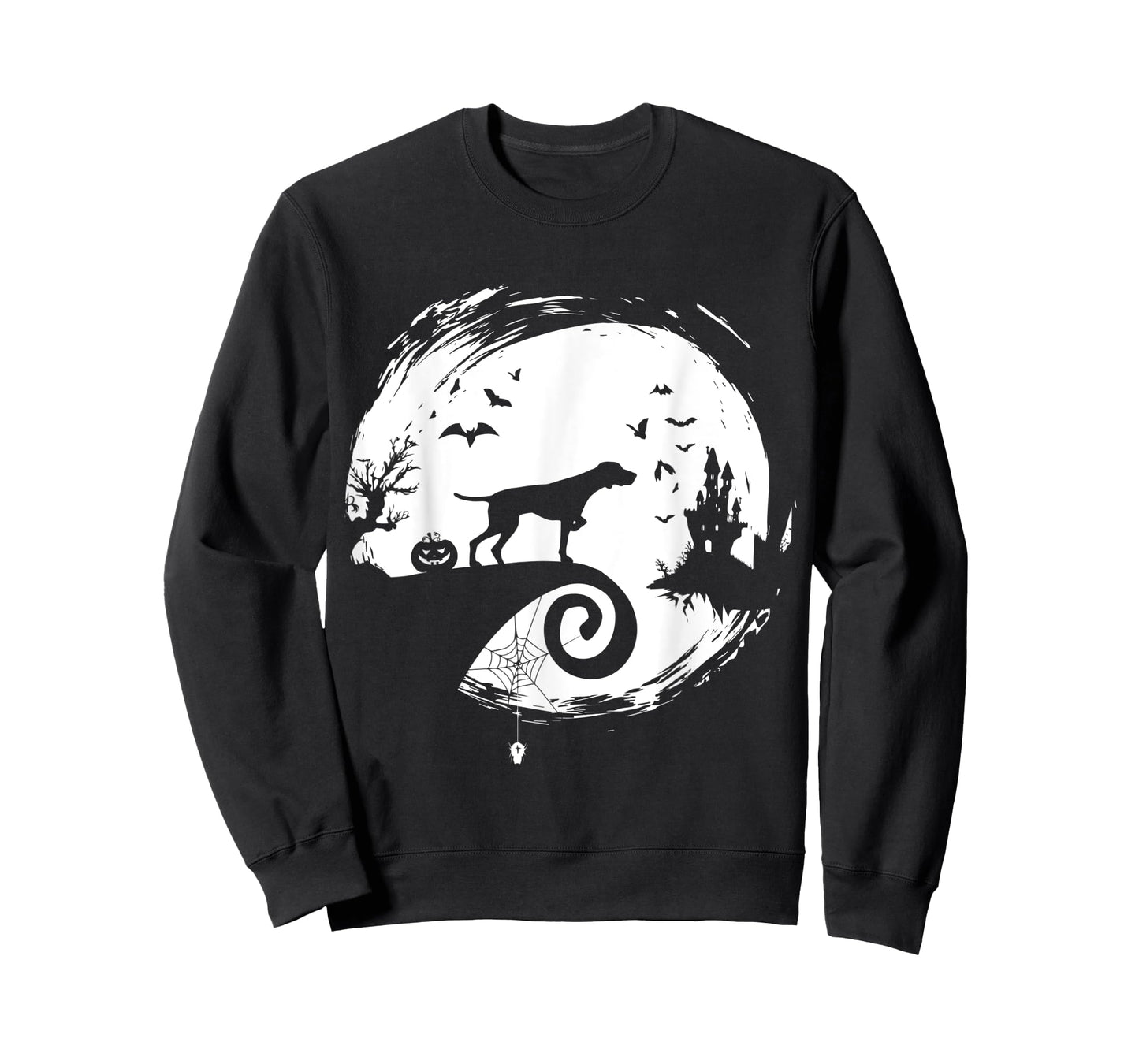 Pointer Halloween Costume Moon Silhouette Creepy Horror T-Shirt