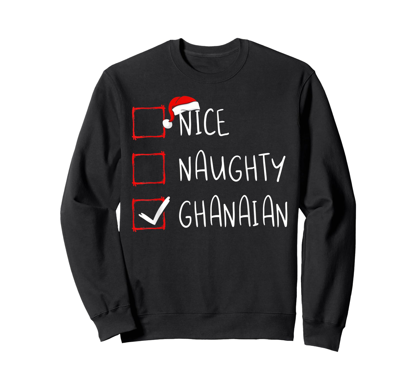 Nice Naughty Ghanaian Christmas Ghana Heritage Roots T-Shirt