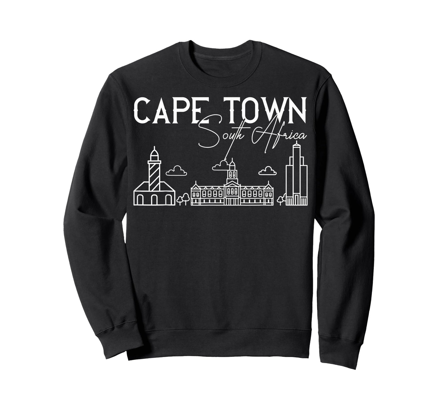 Cape Town South Africa City Skyline Map Travel T-Shirt