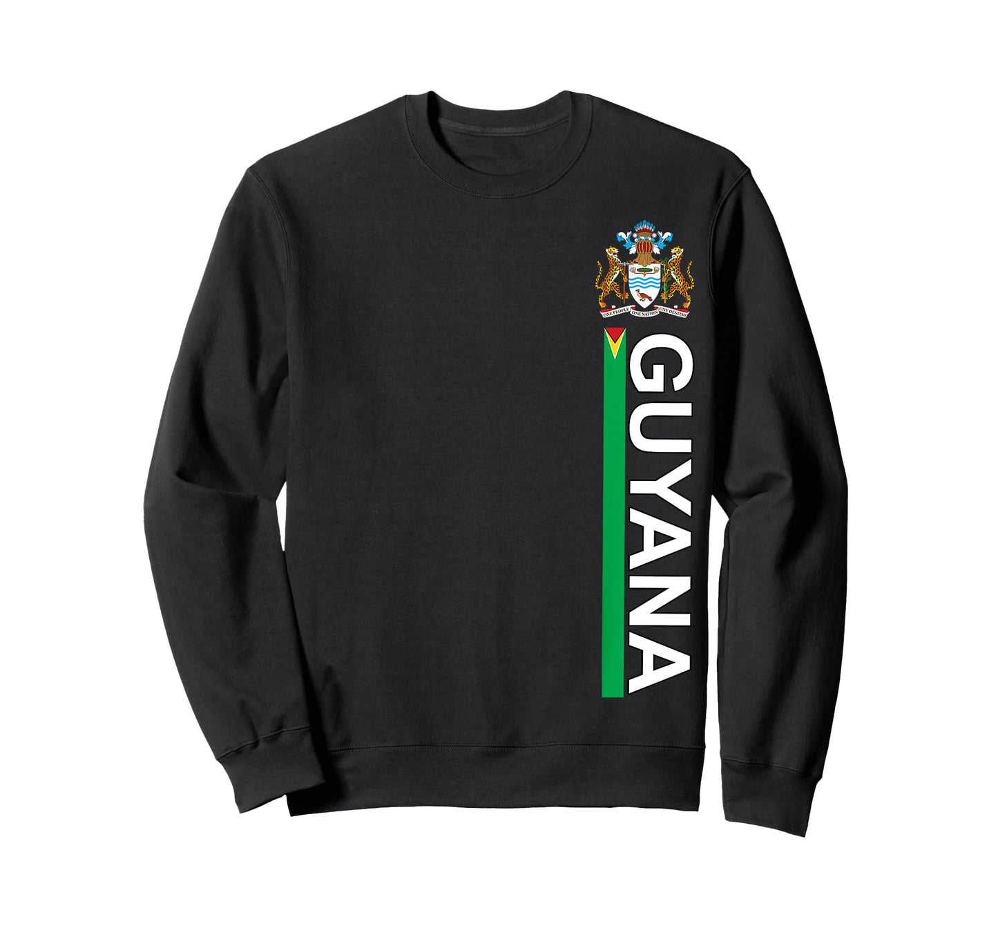 Guyana National Pride Left Side Image Sporty T-Shirt