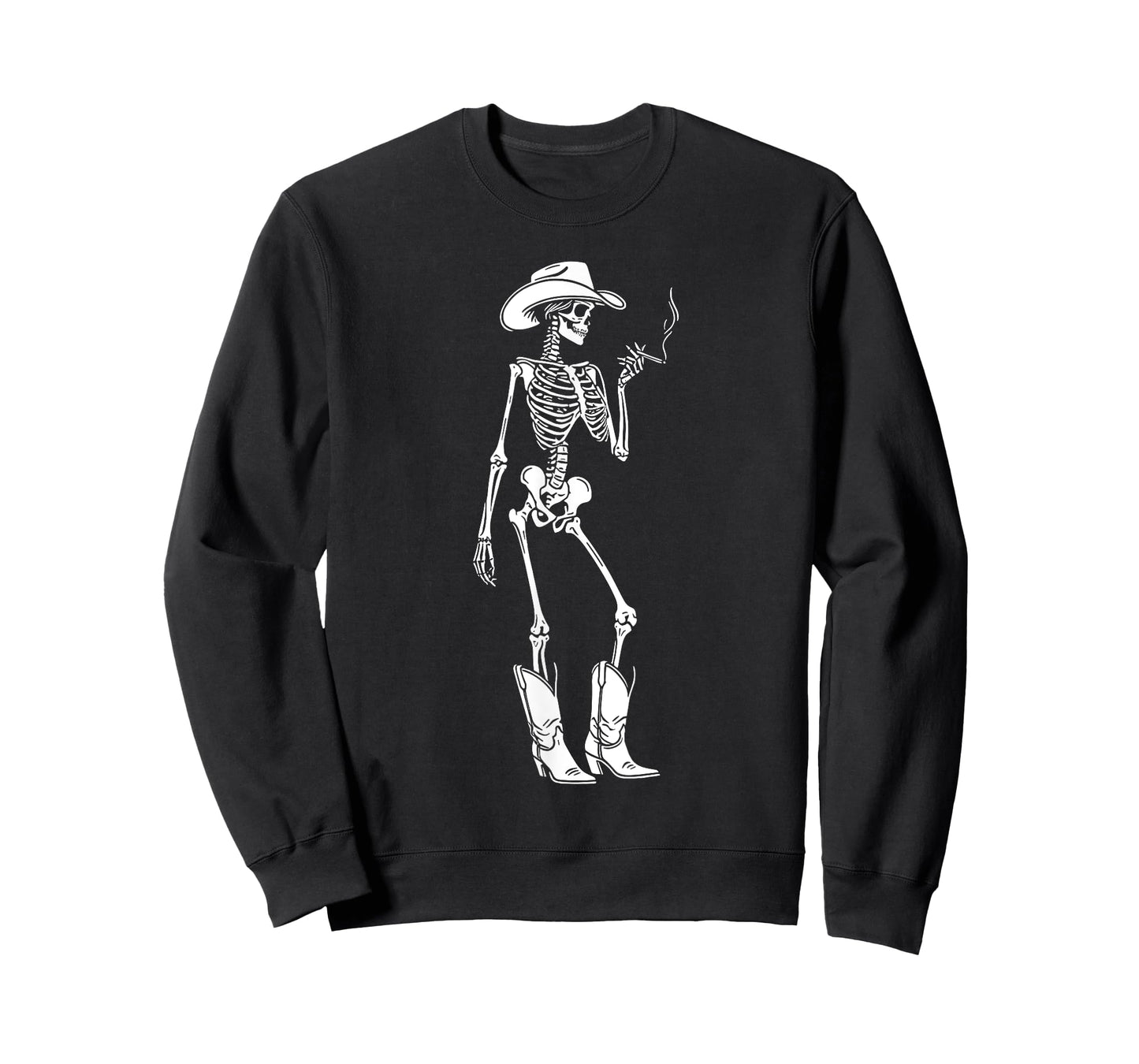Skeleton Cowgirl Smoking Western Gothic Dark Grunge Goth T-Shirt