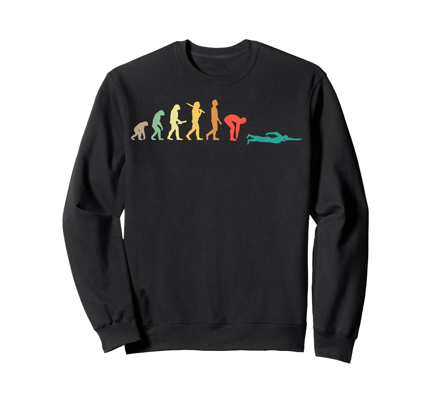 Retro Swimming Evolution Gift for Swimmers T-Shirt Small