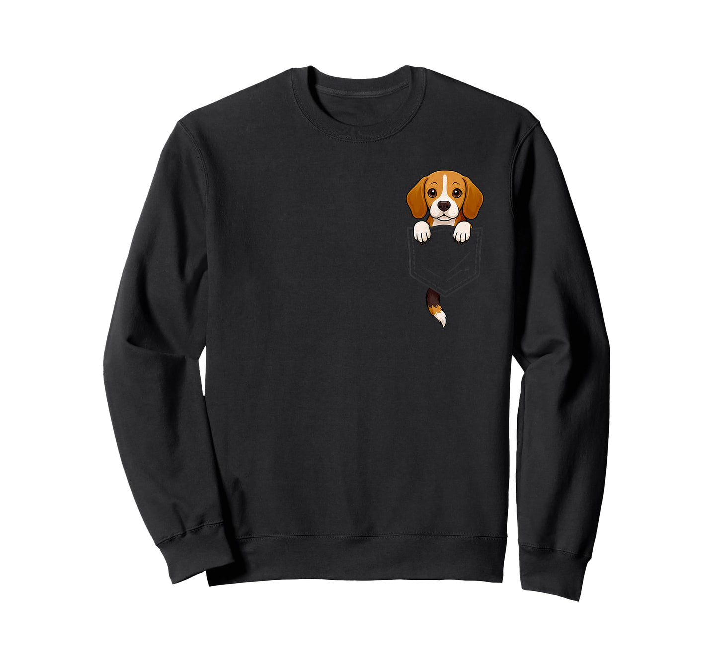 Funny Beagle Peeking in Pocket Animal Dog Lover Pet Mom T-Shirt
