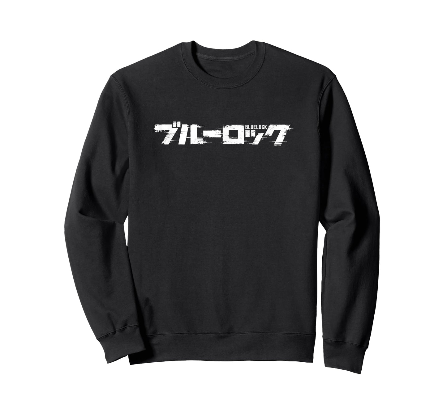 Blue Lock Official Distressed Japanese Glitch Chest Logo T-Shirt