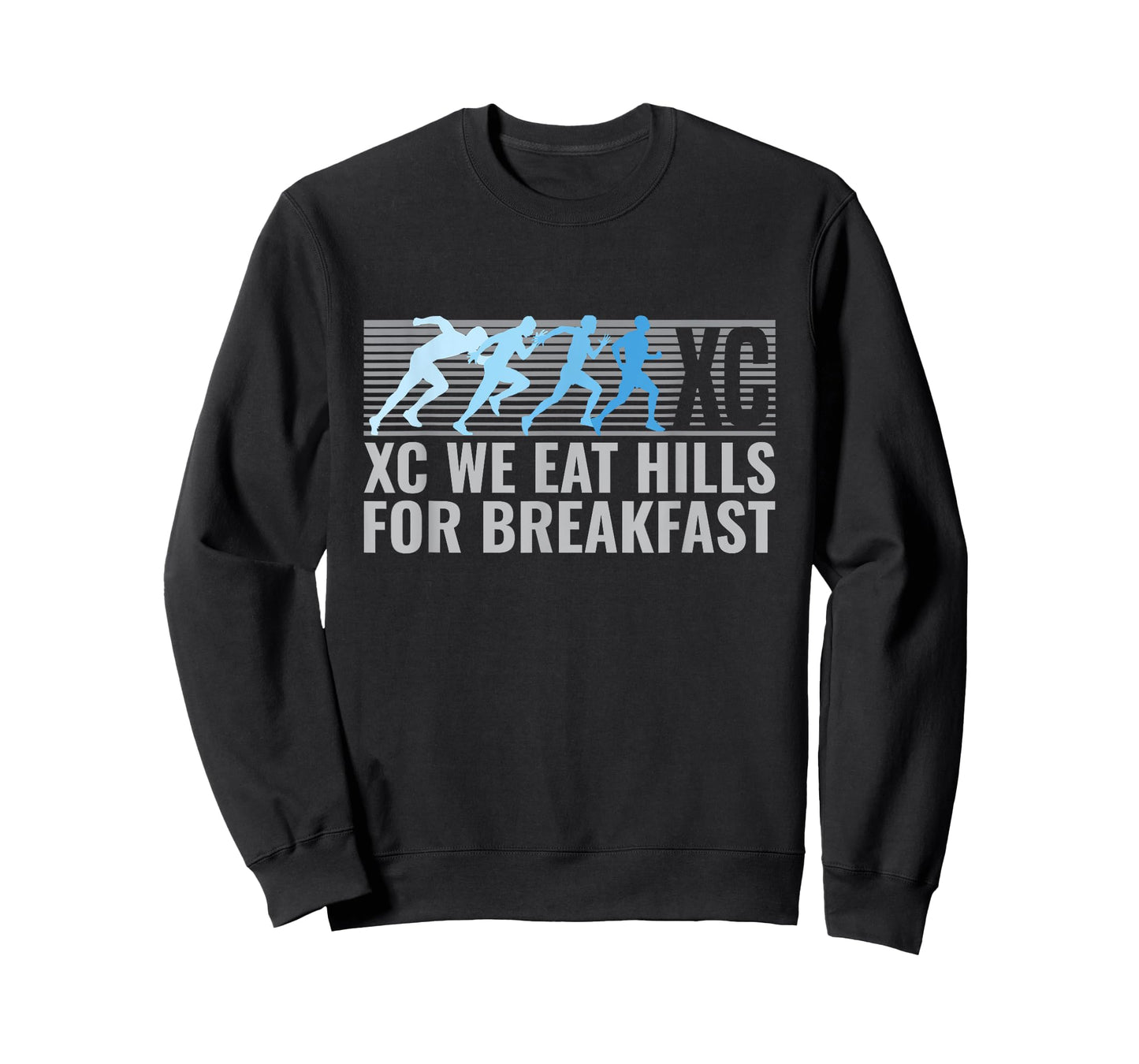 We Eat Hills For Breakfast Funny Cross Country Running T-Shirt